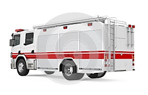 Fire Rescue Truck Isolated