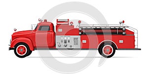 Fire Rescue Truck Isolated