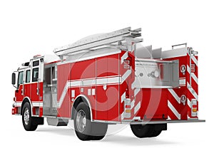 Fire Rescue Truck Isolated