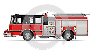 Fire Rescue Truck Isolated