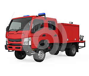 Fire Rescue Truck Isolated