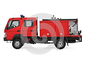 Fire Rescue Truck Isolated