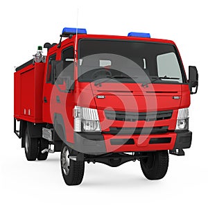 Fire Rescue Truck Isolated