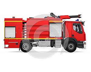 Fire Rescue Truck Isolated