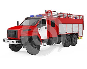 Fire Rescue Truck Isolated