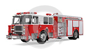 Fire Rescue Truck Isolated