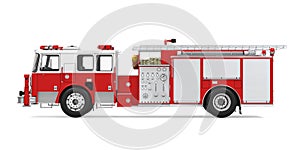 Fire Rescue Truck Isolated