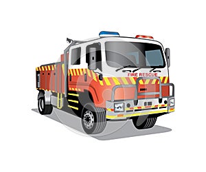Fire rescue truck vector