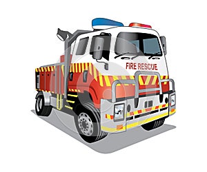 Fire rescue truck vector