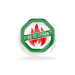 Fire resistant icon photo
