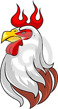 Fire Rooster Mascot