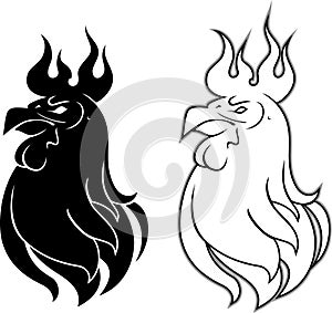 Fire Rooster Symbol