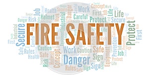 Fire Safety word cloud.