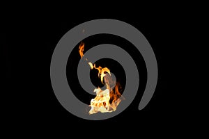 Fire shapes, burning fire