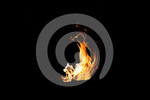 Fire shapes, burning fire