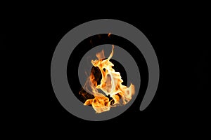 Fire shapes, burning fire
