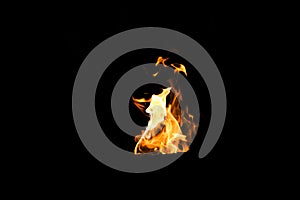 Fire shapes, burning fire