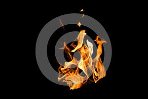 Fire shapes, burning fire
