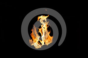 Fire shapes, burning fire