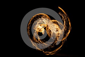 Fire Show Night, abstract curves