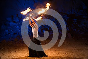 Fire show performance