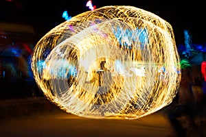 Fire show shadowgraph