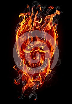 Fire skull