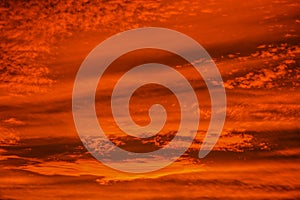 Fire in the sky sunset. Over Glendale, Maricopa County, Arizona