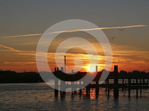 Fire in the Sky, Tarpon Springs, Florida Sunset