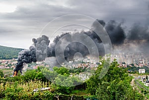 Un fumo Attraverso la città 