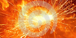 Fire Sparks Close Up