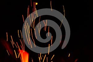 Fire Sparks for digital compositing on Black Background