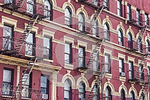 Fire stairs in Chelsea, New York