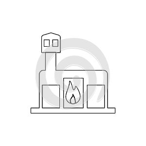 fire station building outline icon. Elements of buildings illustration icon. Signs and symbols can be used for web, logo, mobile