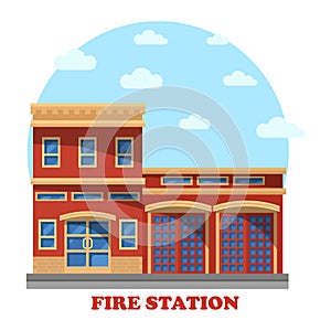 Fire station or department for firefighters