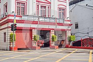 Fire station and fire truck in Malaysia, Penang Island