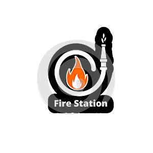 Fire station icon on white background