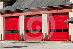 fire station red doors