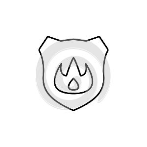 fire station sign icon. Element of navigation sign icon. Thin line icon for website design and development, app development.