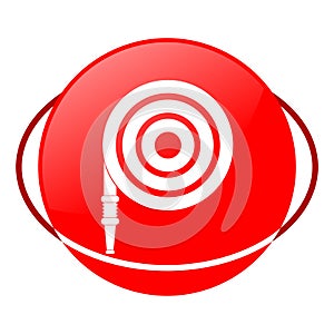 Fire station vector illustration, Red icon