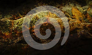 Fire Stone from Hell, Abstract Surreal Background.