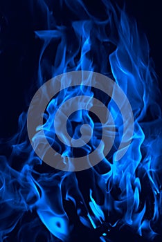 Fire stylized in dark blue colour