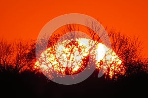 Fire Sunset fro Brooklyn Heights photo