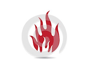 Fire symbol vector icon illustration