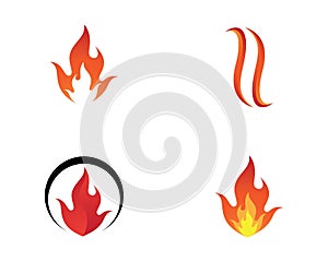 Fire symbol vector icon illustration