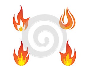 Fire symbol vector icon illustration