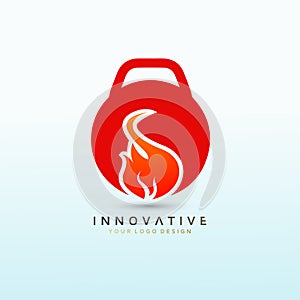 Fire template fitness vector logo design, fitness logo design, dumbbell icon, Gym Logo Ideas and Fitness Logo Designs