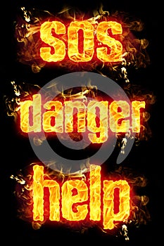 Fire Text SOS Danger Help