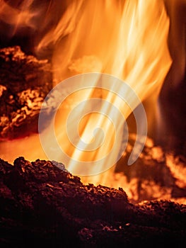 Fire texture, flame abstract background