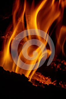 Fire texture, flame abstract background